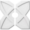 Ekena Millwork Titus Architectural Grde PVC Contemporary Ceiling Medallion, Two Piece, 16"OD x 3"ID x 5 1/2"C x 1"P CMP16TS2-03000 - alternate 1